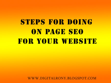 steps for on page seo