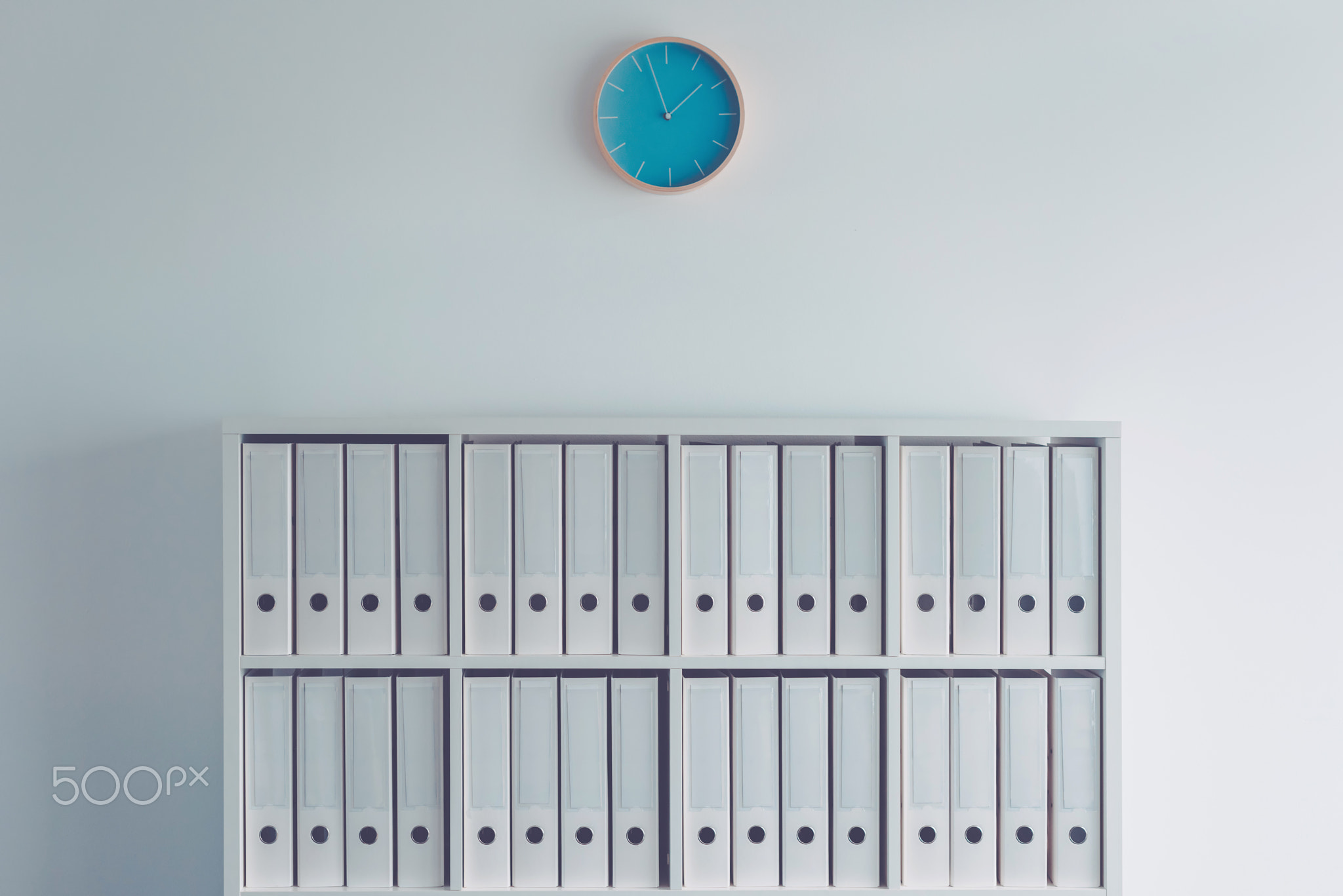 Document ring binders in business office