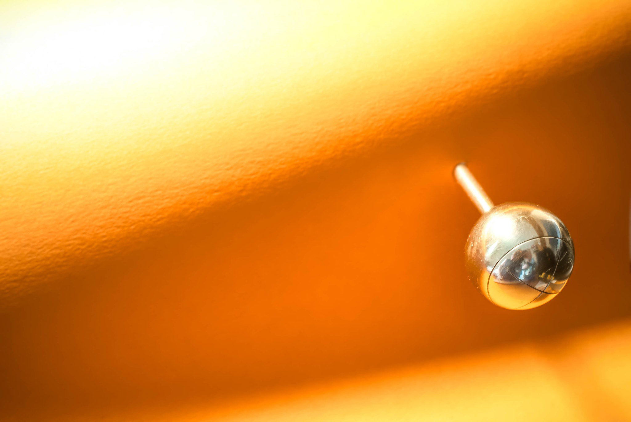 Metal pin.Orange style
