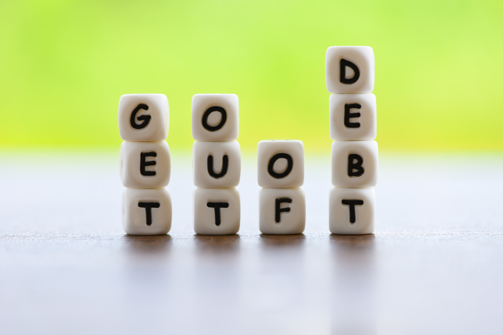 get out of debt concept