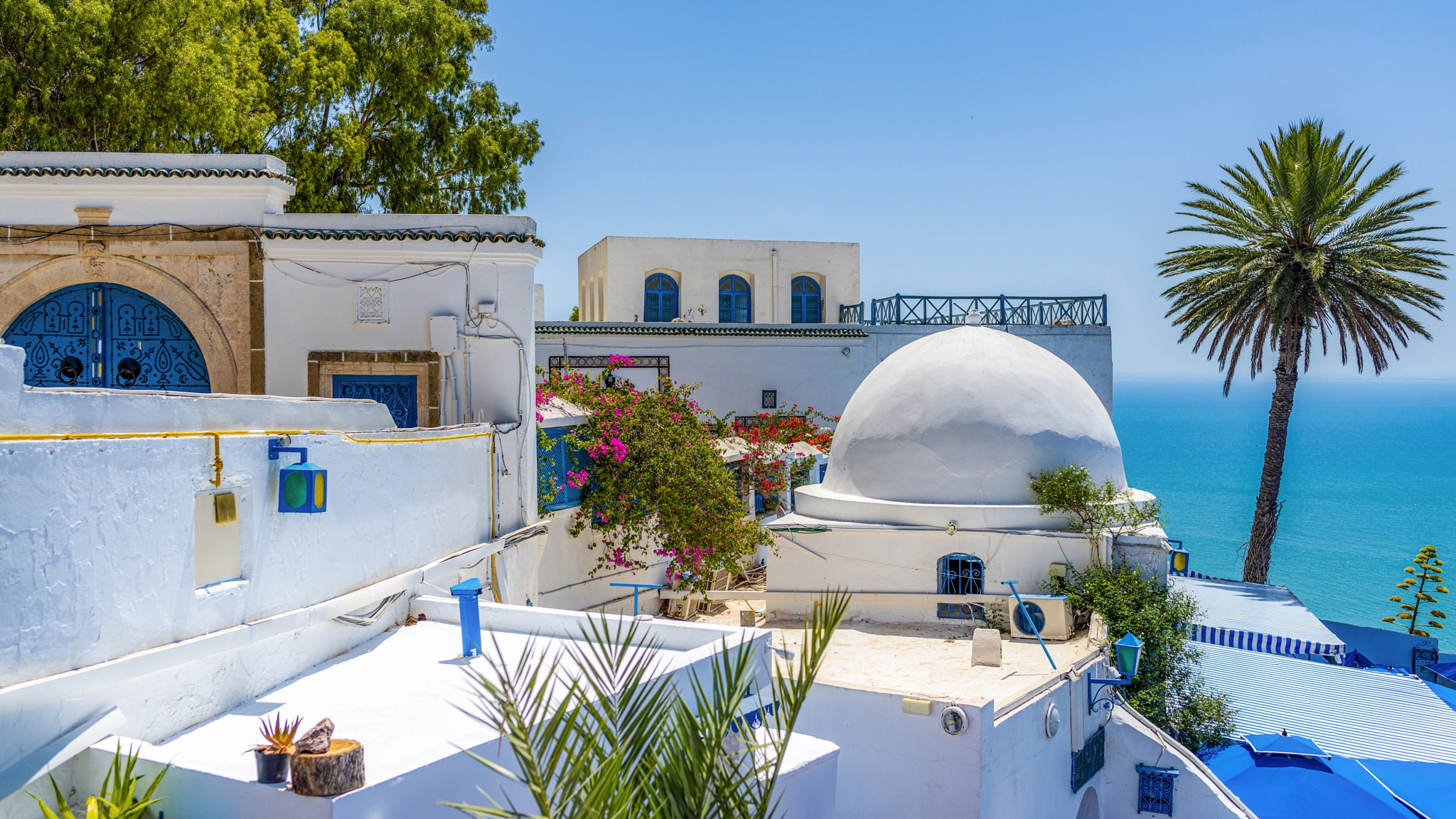 Village by the seaside in Tunisia