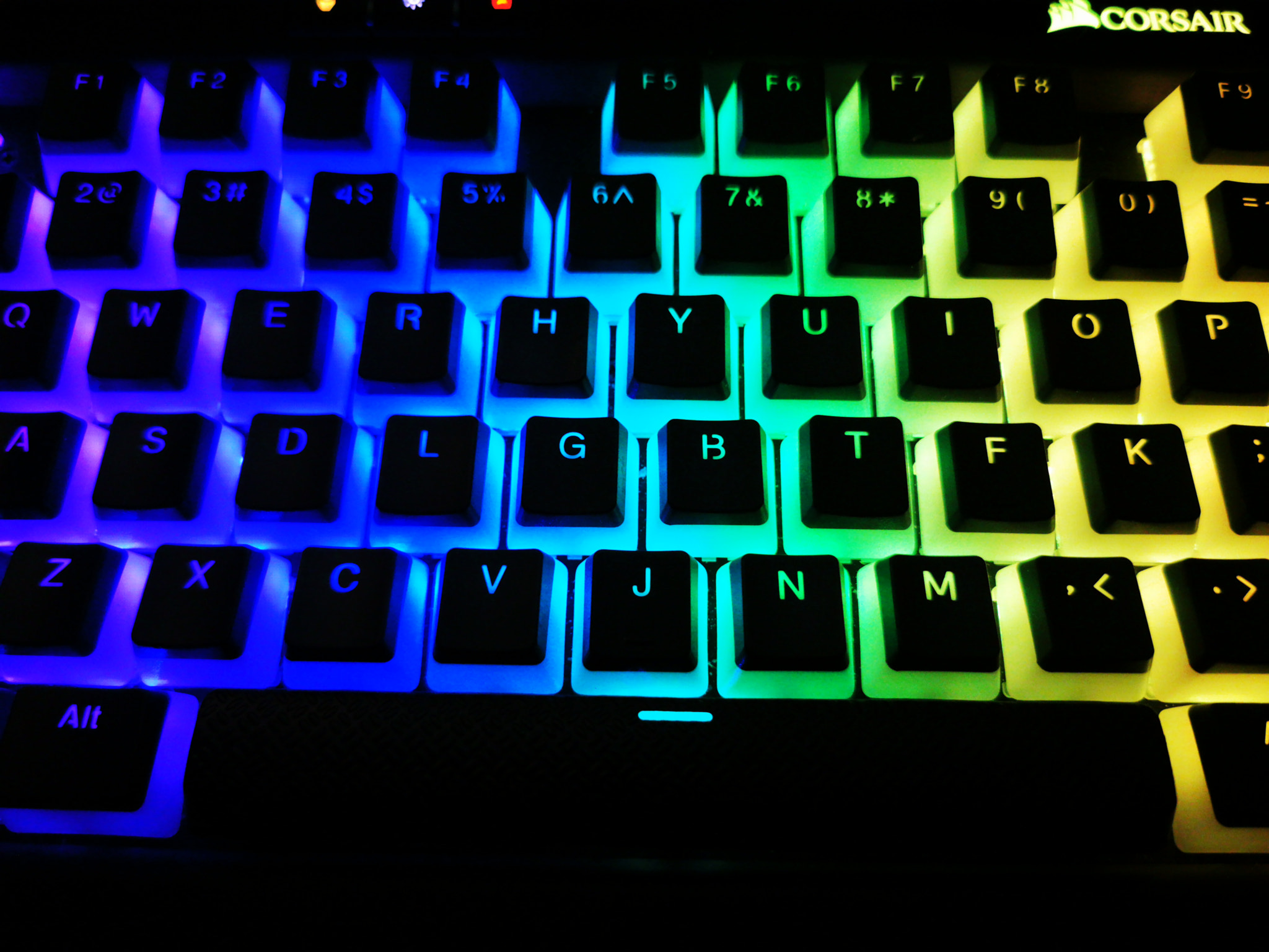 lgbt written rgb led keyboard buttons