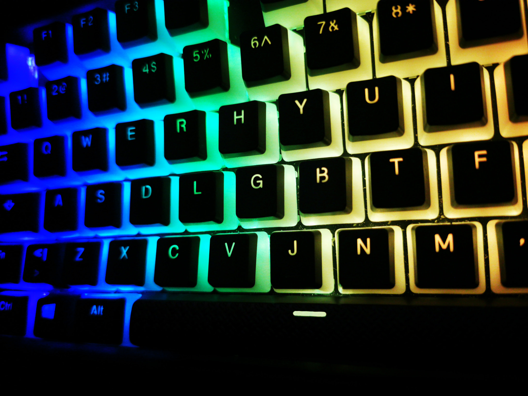 lgbt written rgb led keyboard buttons