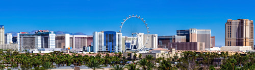 Panoramic view of Las Vegas strip