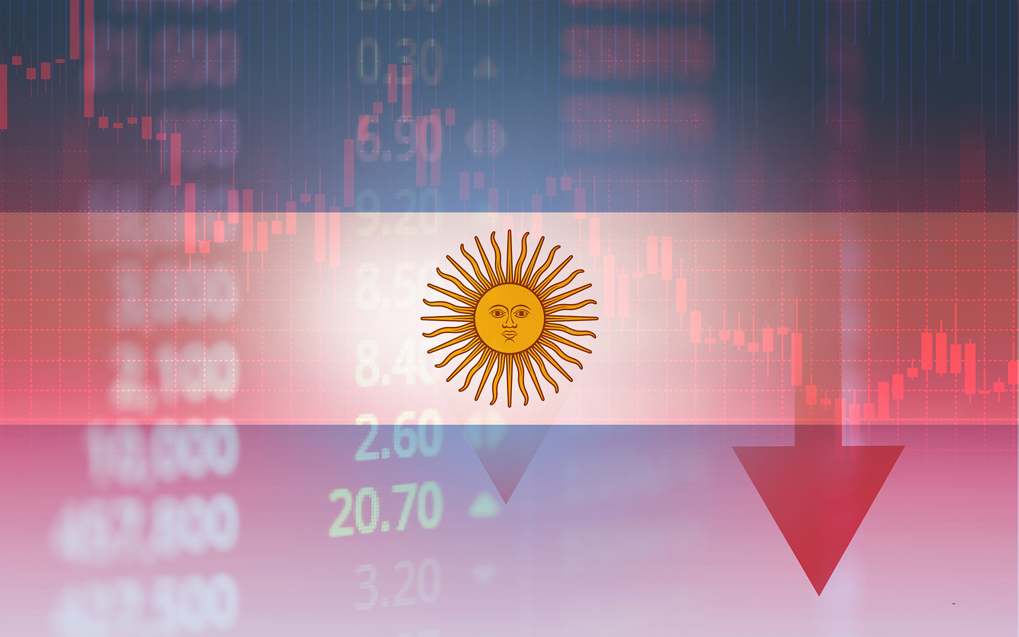 Argentina crisis economy stock exchange market down chart fall t