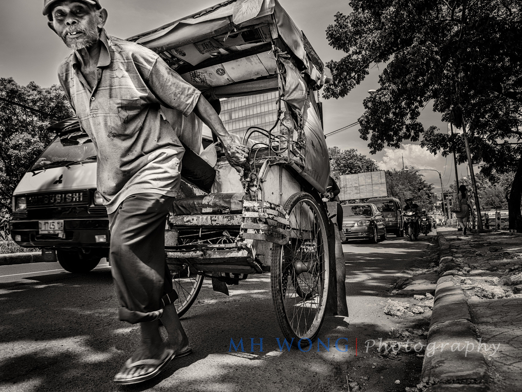 Rickshaw Driver, Bandung, Indonesia