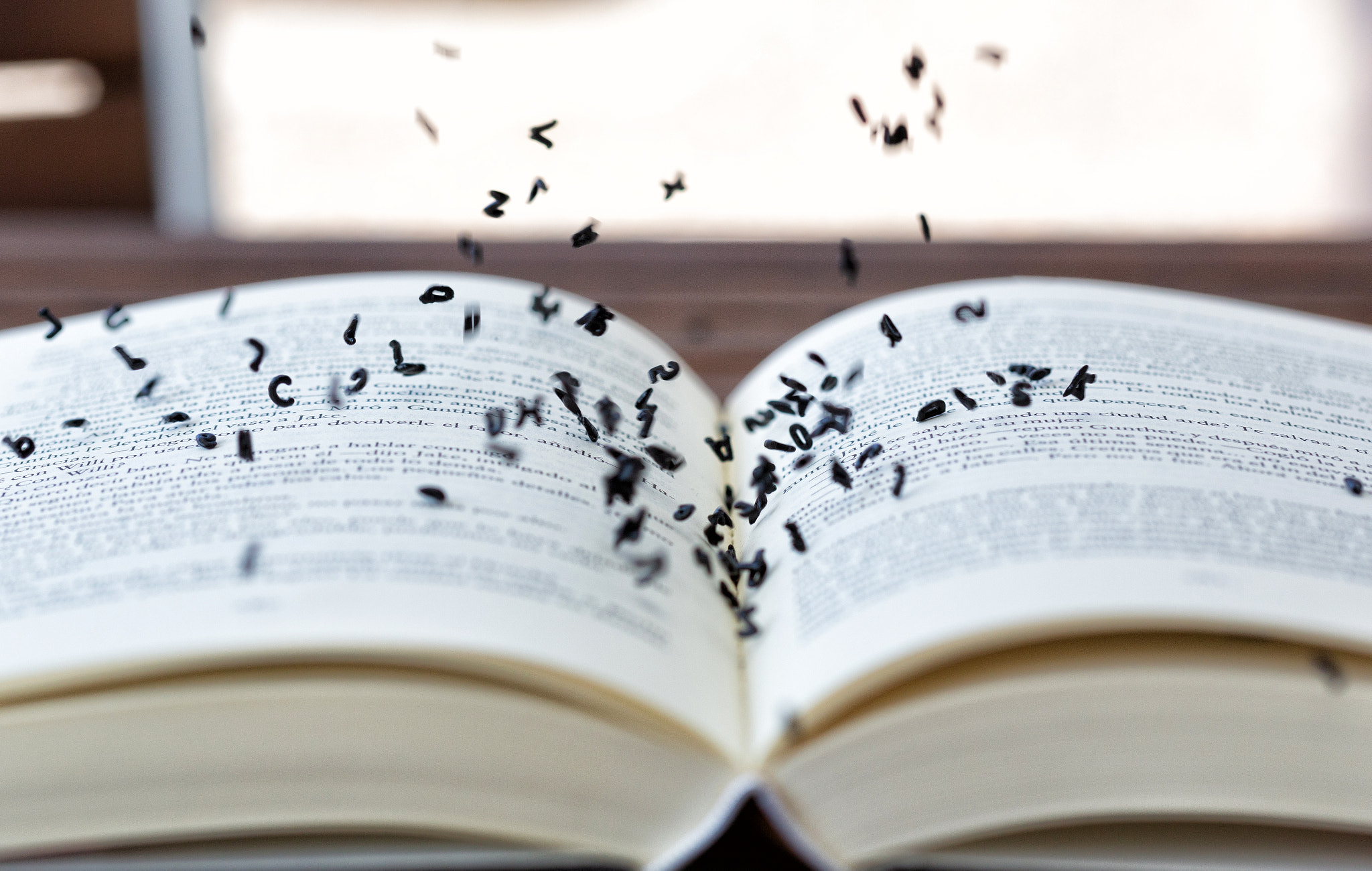 Book with letters