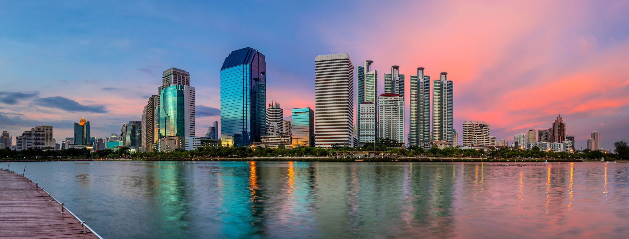 Cityscape of skyscraper business
