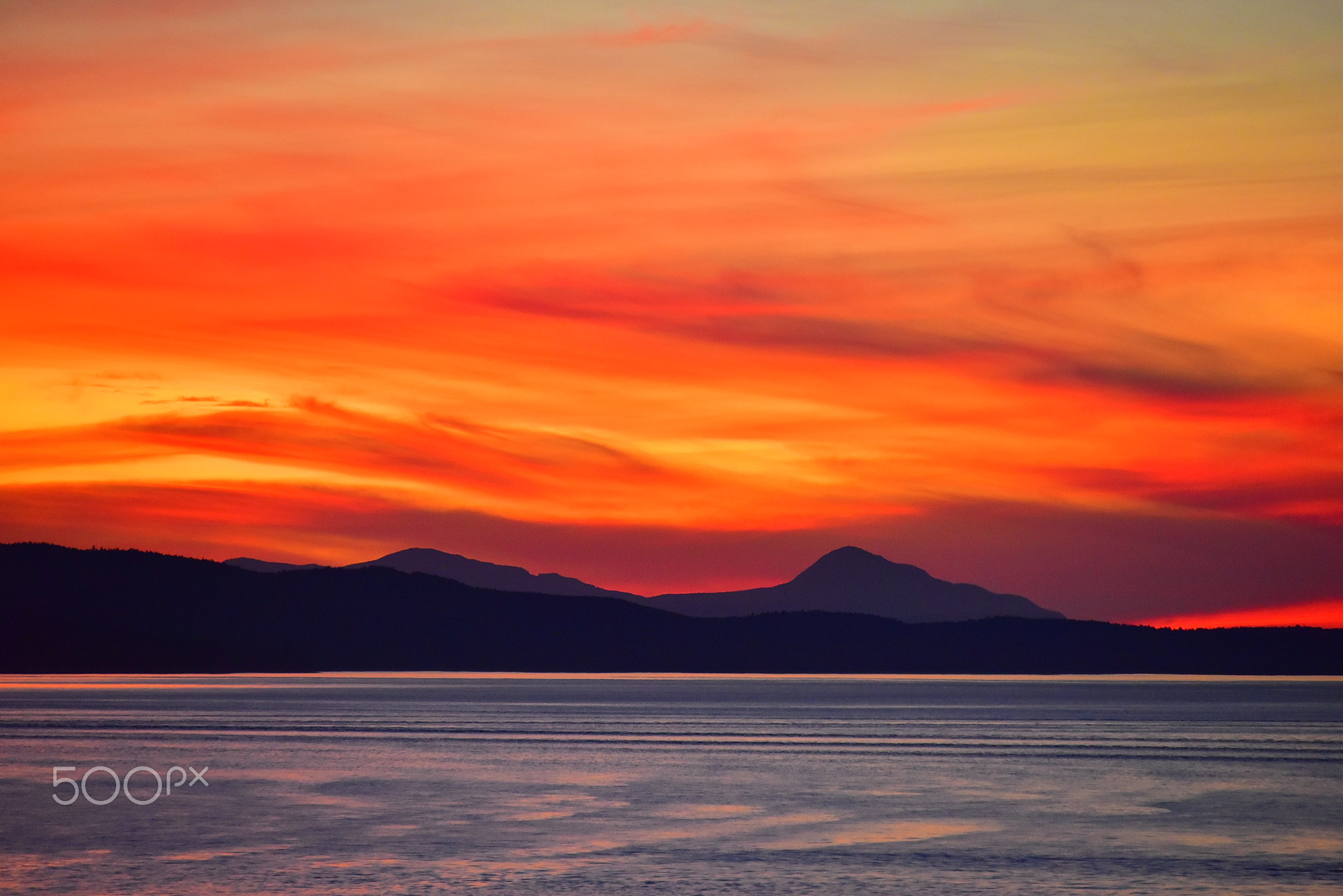 Sunset on BC Ferries by Brandy Saturley on 500px.com