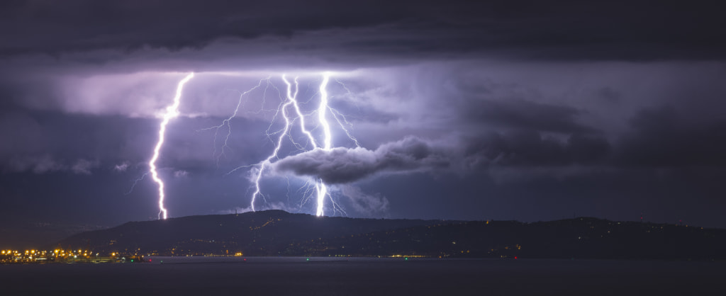 Lightning Nightscape Storm by Jure Batagelj on 500px.com
