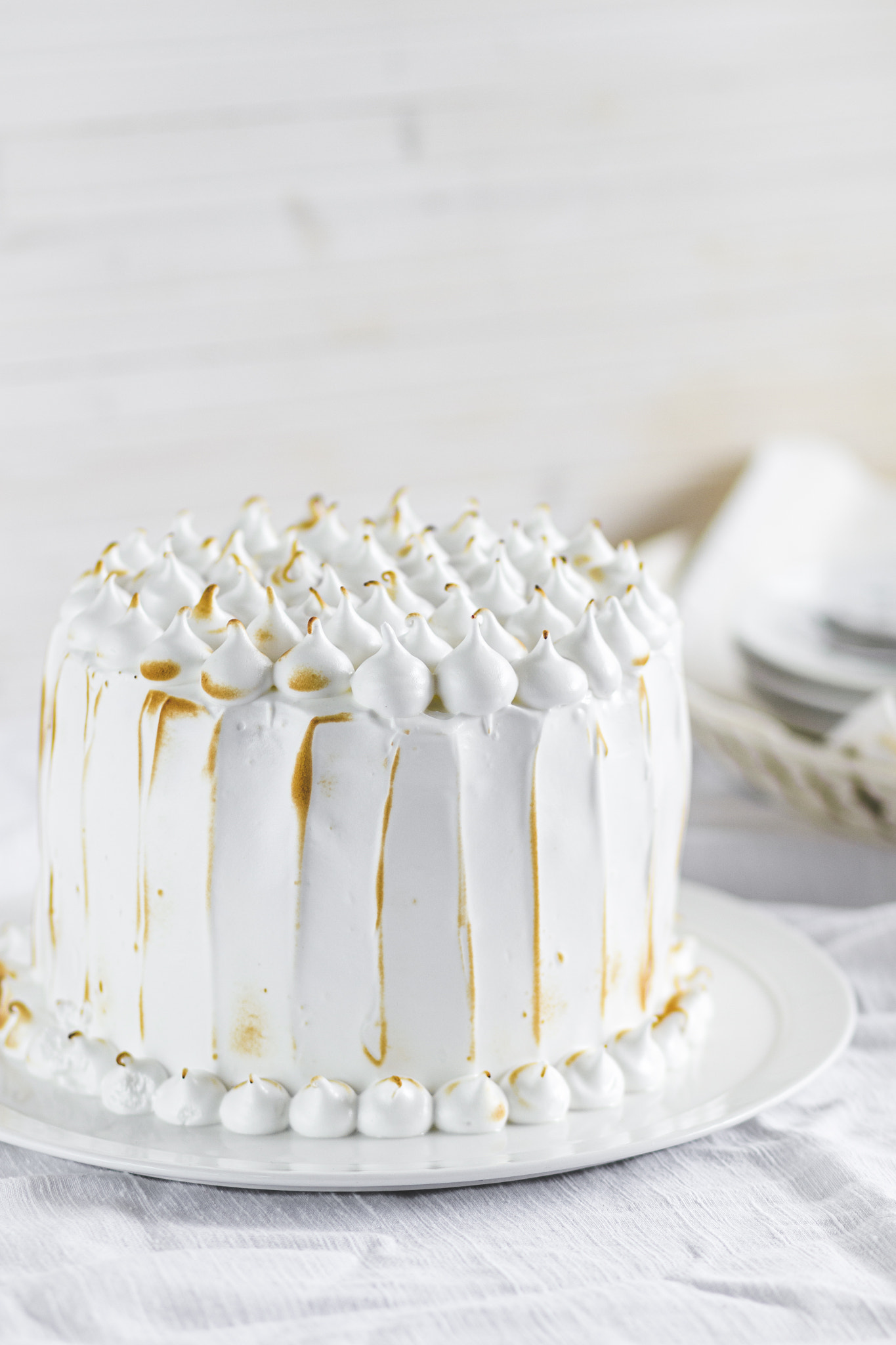 Tarta de naranja y merengue