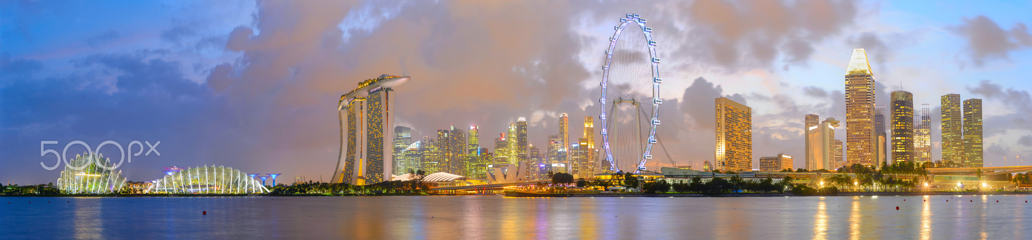 Singapore Marina Bay Panorama skyline