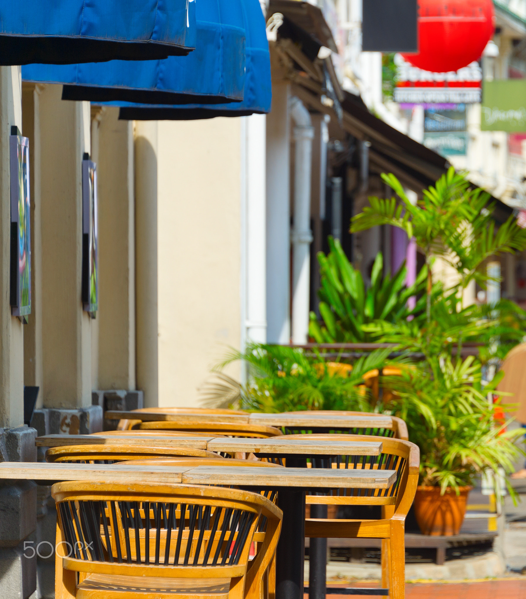 Boat Quay restaurant street. Singapore
