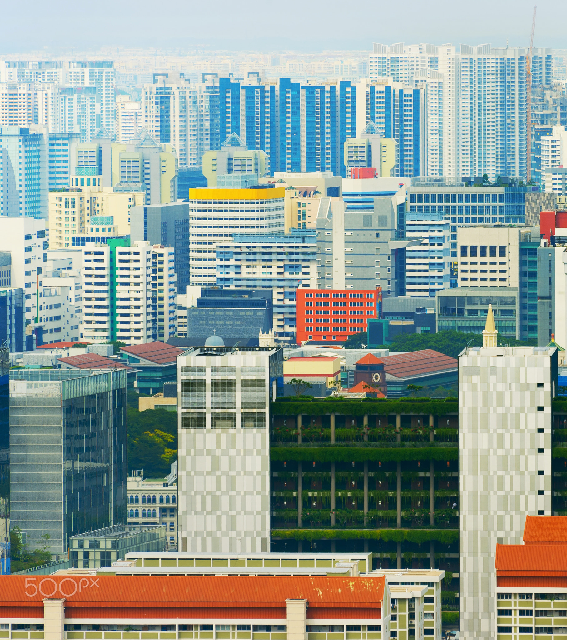 Modern density city architecture Singapore