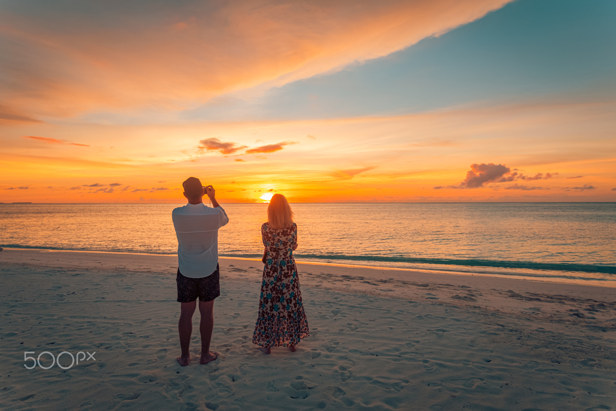 taking photo of sunset