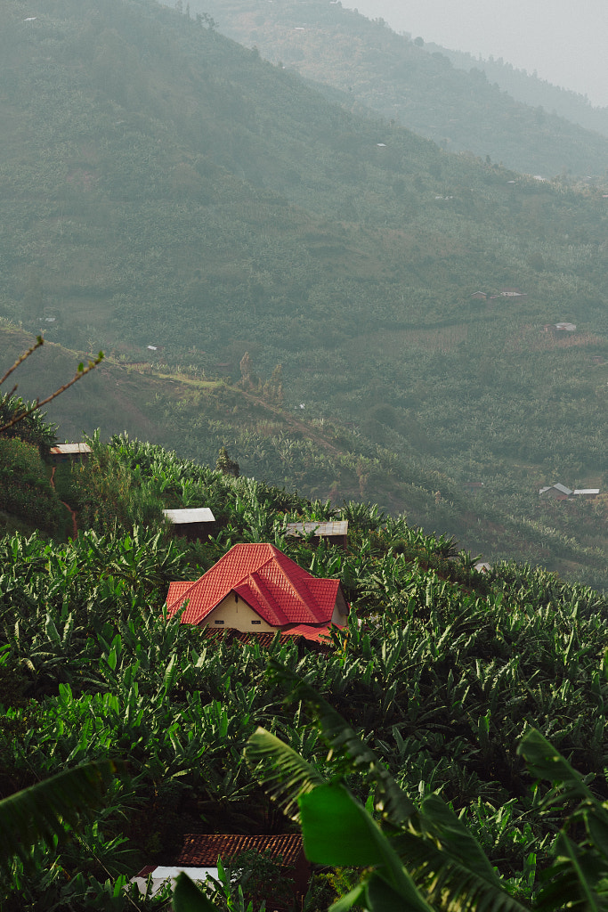 Colorful Rwandan Home in Green Landscape by Aidan Campbell on 500px.com