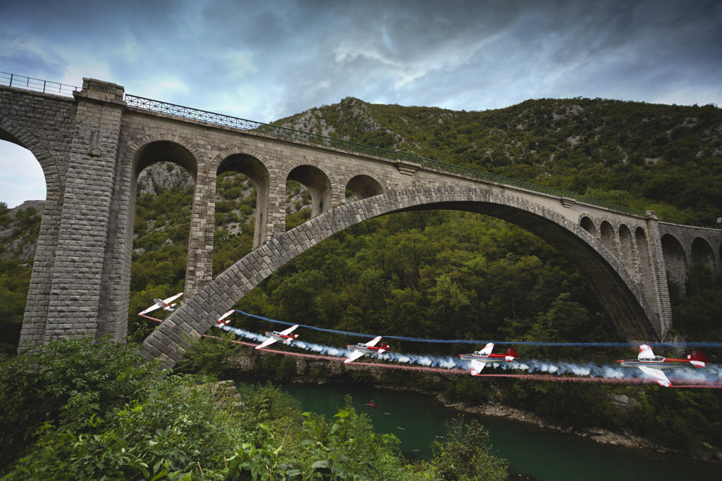 Flying Under The Solkan Bridge by Jure Batagelj on 500px.com