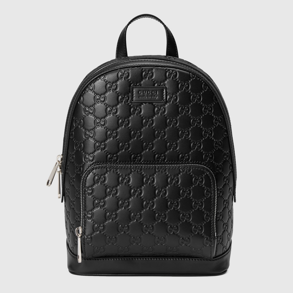 CW Light Gucci Signature leather backpack