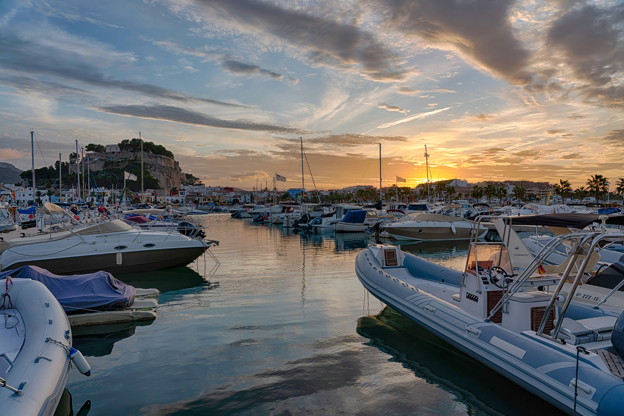 Denia castle and marina Alicante Spain
