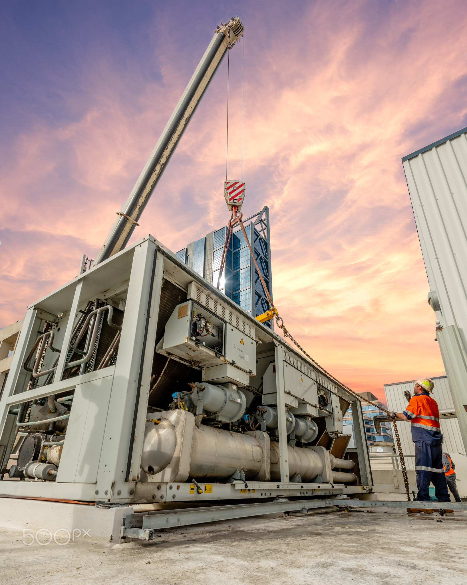 St George Tce Crane Lift
