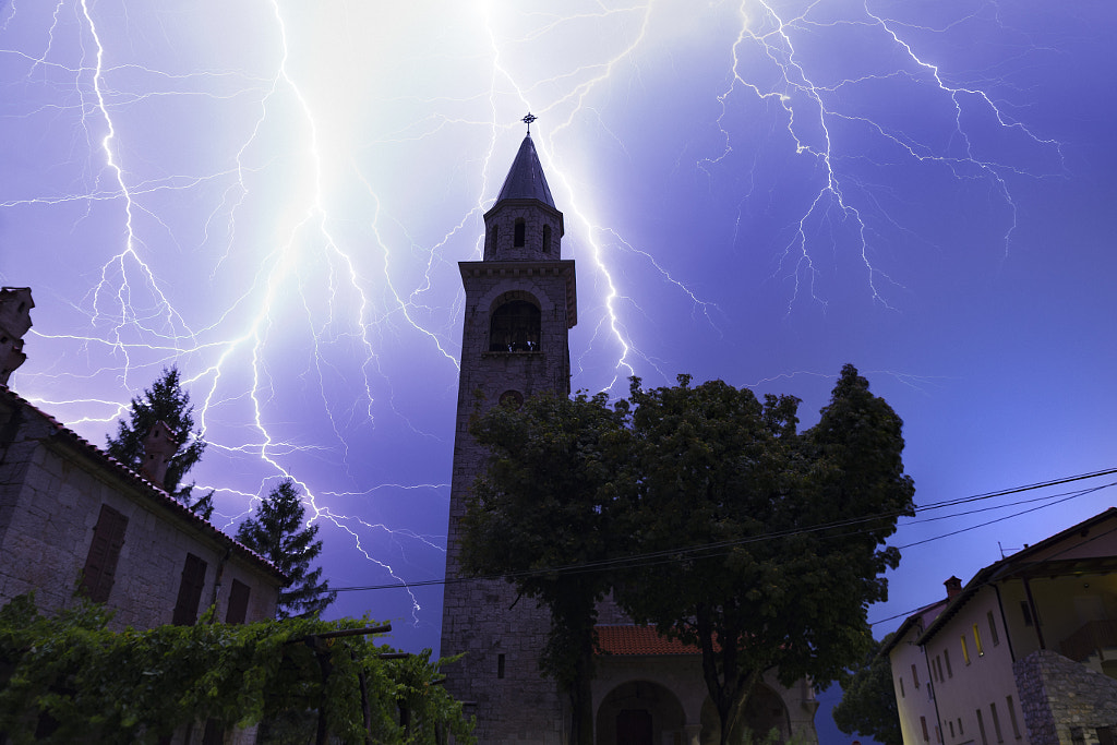 Lightning Church by Jure Batagelj on 500px.com
