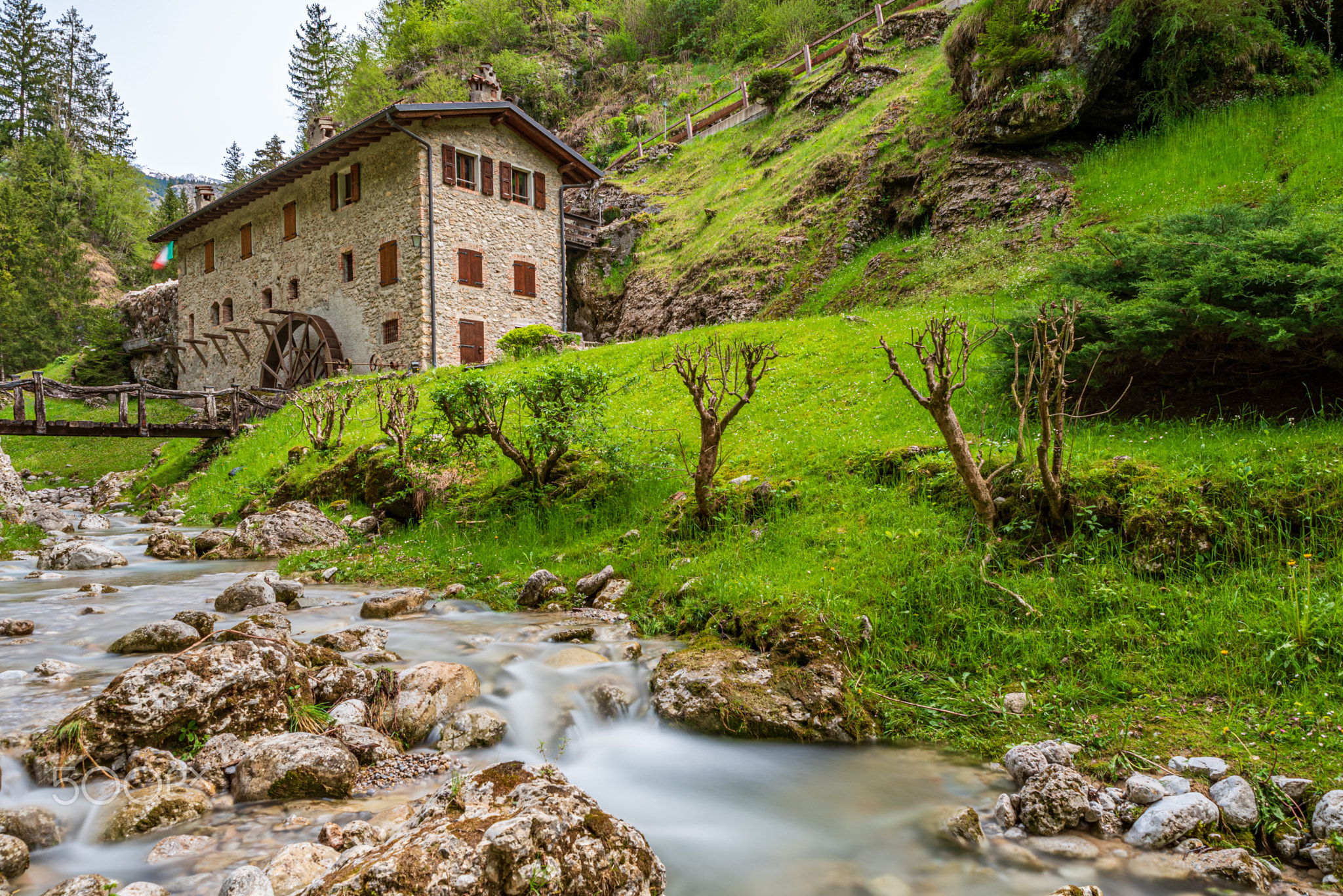 Ancient mill on the river