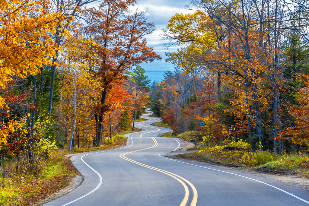 Winding Road at Autumn in Door County of Wisconsin by Nejdet Duzen on 500px.com