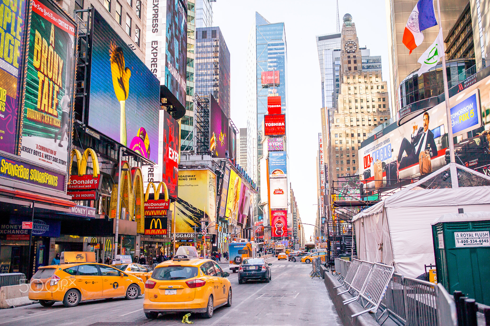 NEW YORK CITY - JAN 01 Beautiful street of New York City and America, January 01th, 2018 in Manhatta