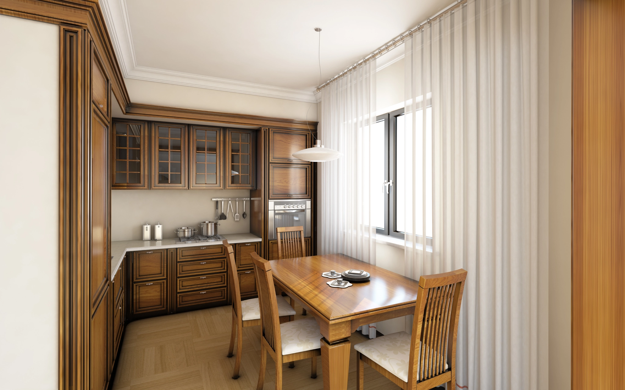 Classic Kitchen With A Window