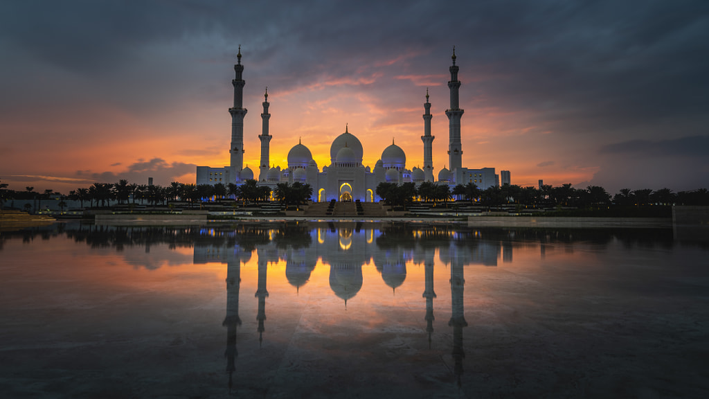 Grand Mosque at sunset by Mo Kamal on 500px.com