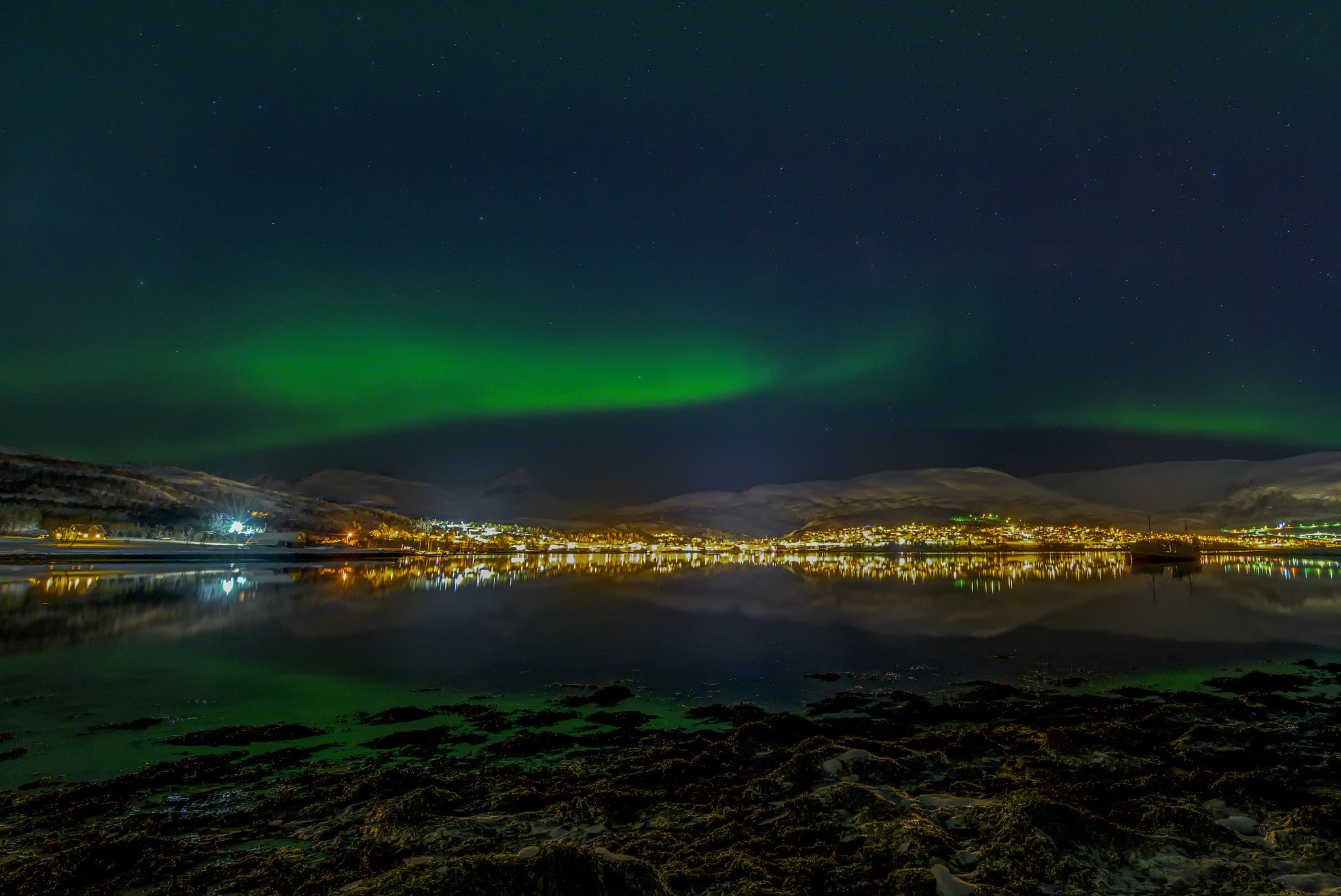 tromsoe at night