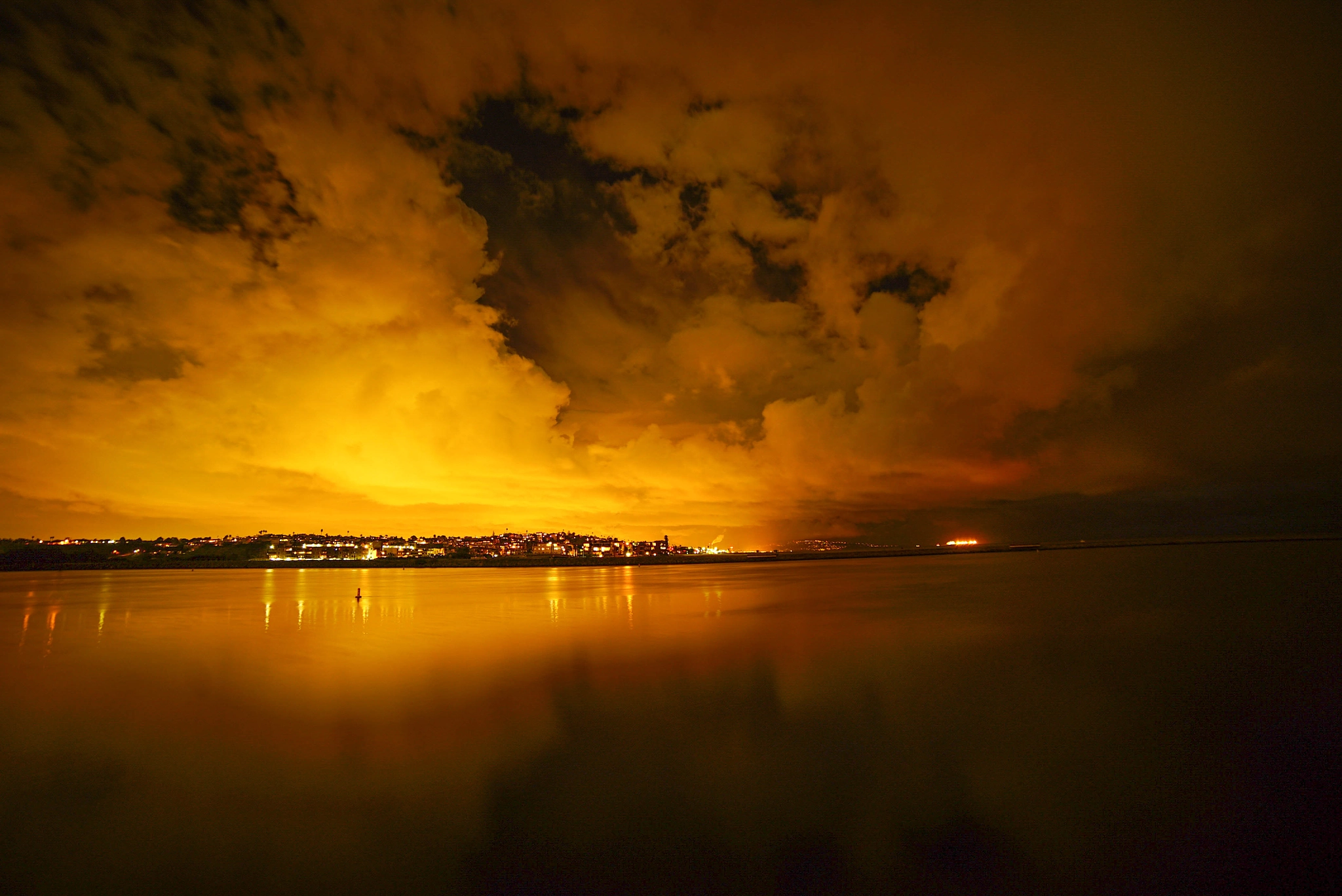 Marina Del Rey Night Clouds