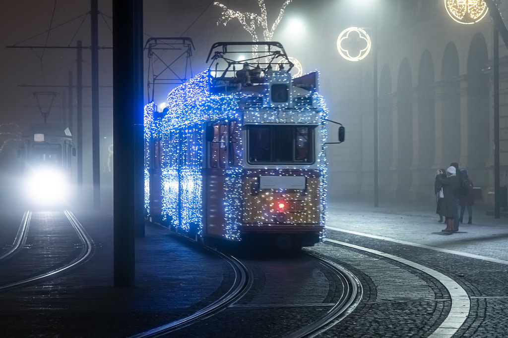 Christmas tram in the fog by George Papapostolou on 500px.com
