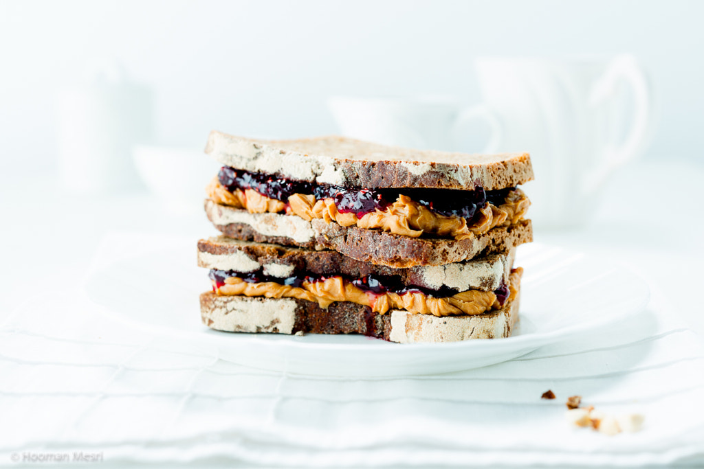 Peanut butter and raspberry jelly on rye by Hooman Mesri on 500px.com