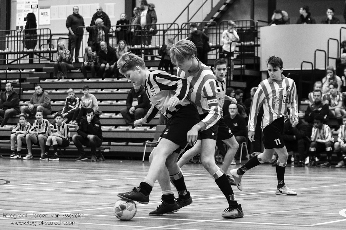 Indoor Soccer in black and white