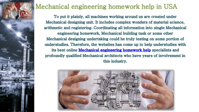 mechanical engineering homework help