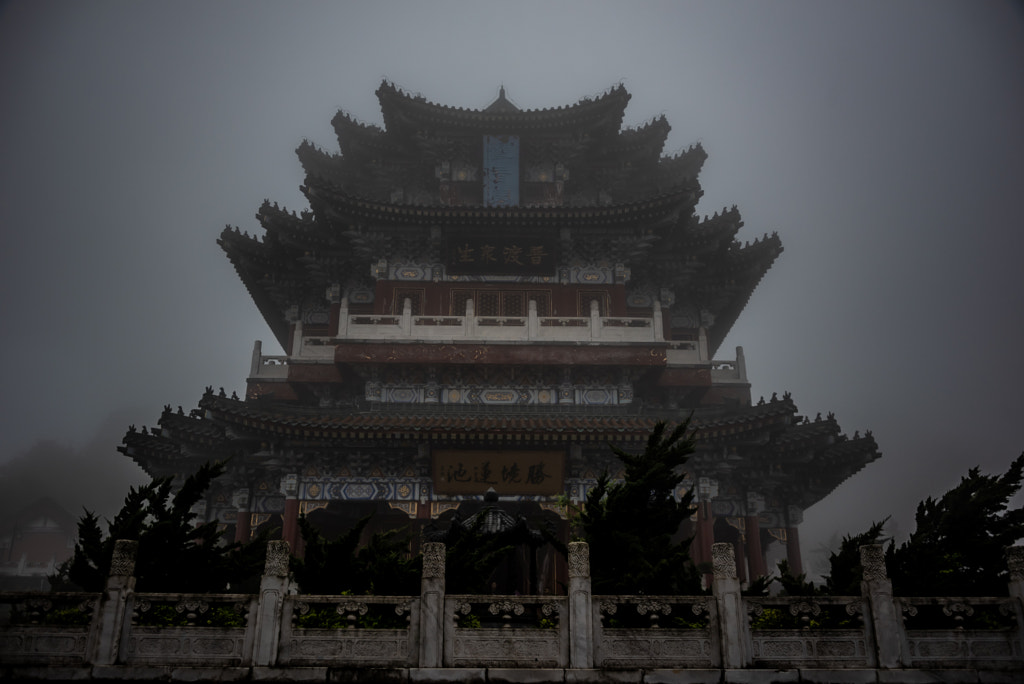 The temple in the middle of Zhangjiajie Mountains  by PhotoliFox  on 500px.com