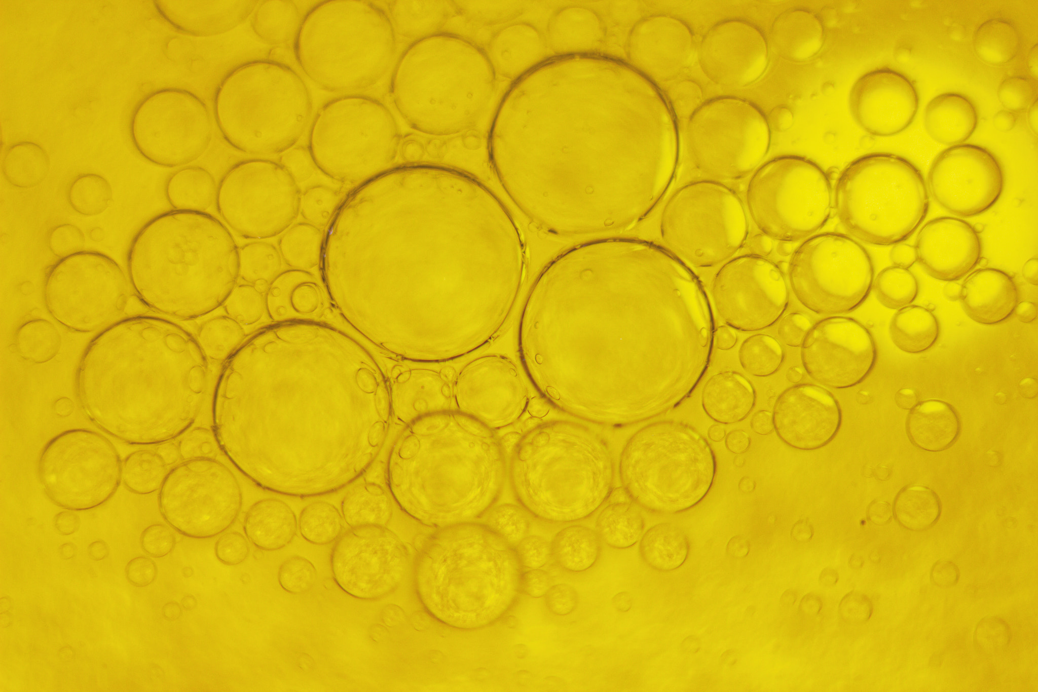 yellow abstract background with bubbles