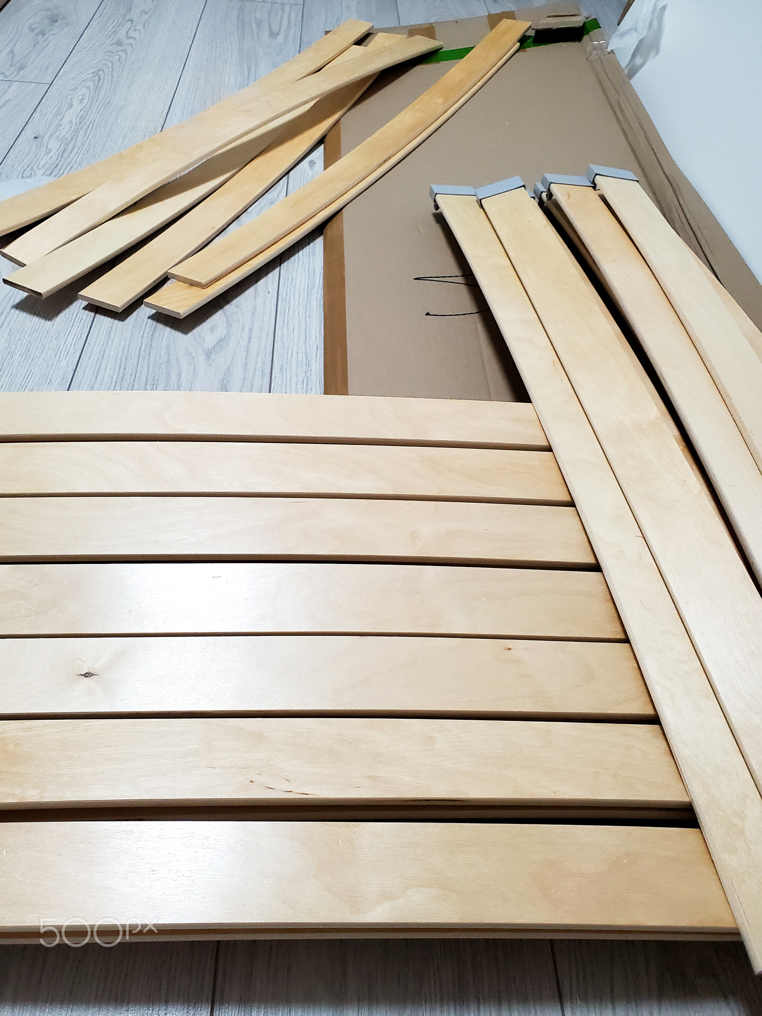 orthopedic wooden base for assembling the bed
