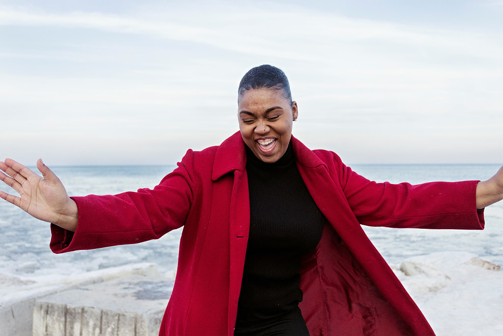 Young Woman Enjoying the Beach, in US, Amber Baylor by Dahyembi Joi on 500px.com