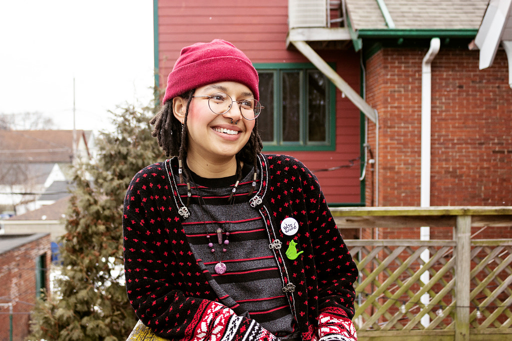 Portrait of a Young Happy Non-Binary Person, in US, Kenzy Brown by Dahyembi Joi on 500px.com