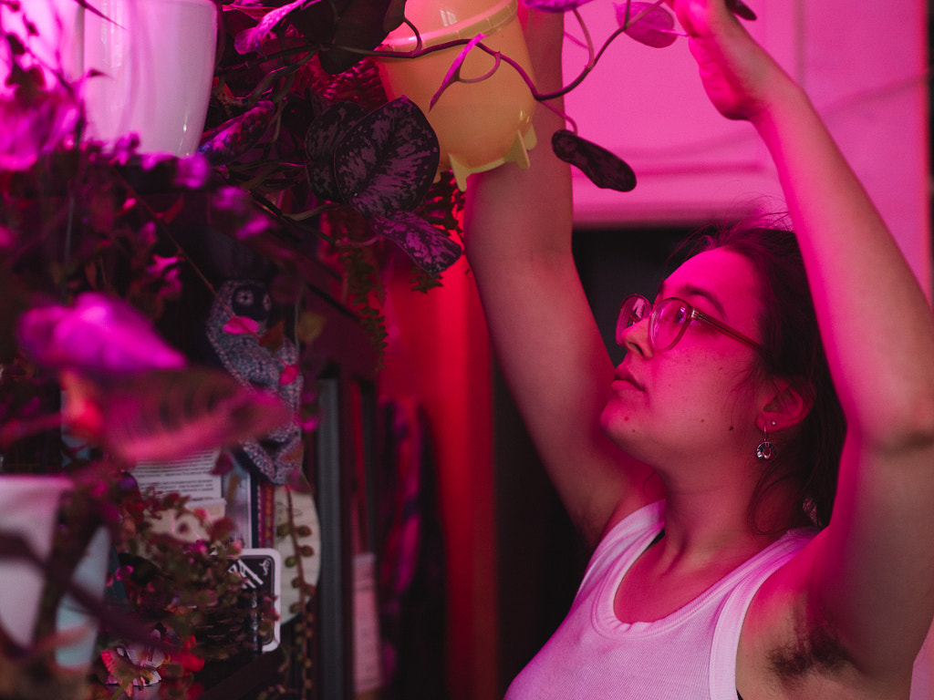 young curvy woman watering her plants, Russia, Tamara Mironova by Aks Huckleberry on 500px.com