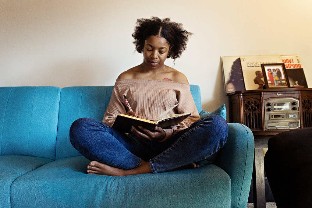 Young Woman Writing Poetry, in US, Vee Adams by Dahyembi Joi on 500px.com