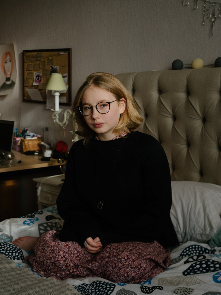 a teenage girl in her bedroom, Russia, Varvara Lyapneva by Aks Huckleberry on 500px.com