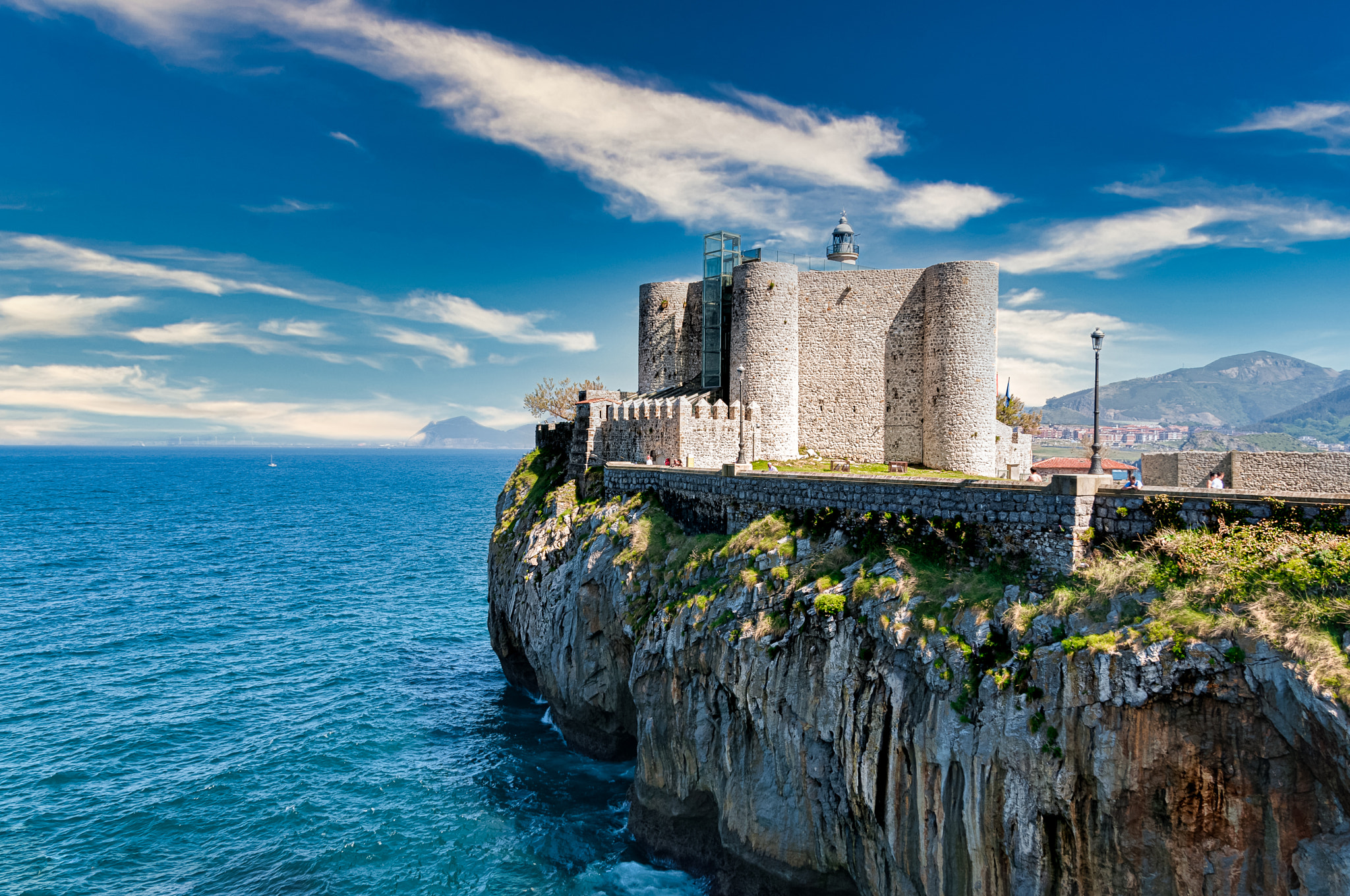 Santa Ana Castle at Castro Urdiales, Cantabria, Spain