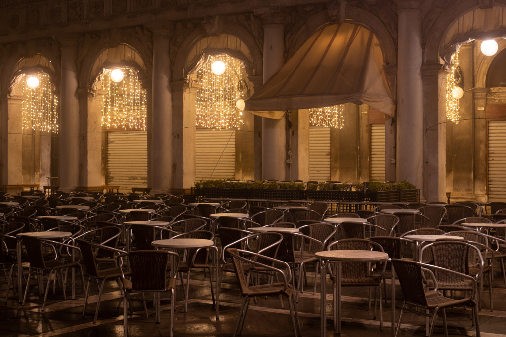 Venice: Chairs on a cafe at St. Mark's Square by Winfried Kastner on 500px.com