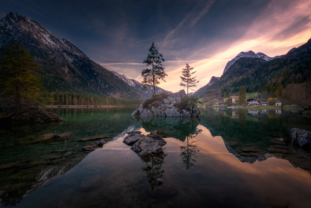 As the sun goes down at Hintersee by Sandeep Mathur on 500px.com