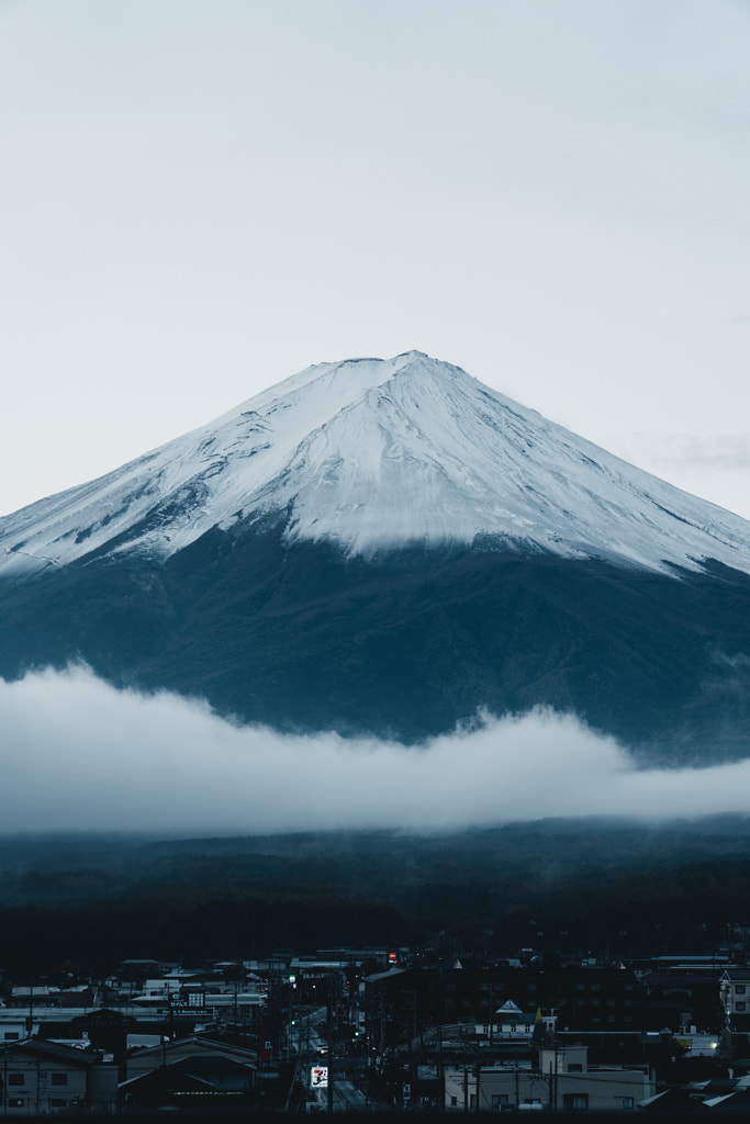 Fuji during a blue morning by Felipe Alves on 500px.com