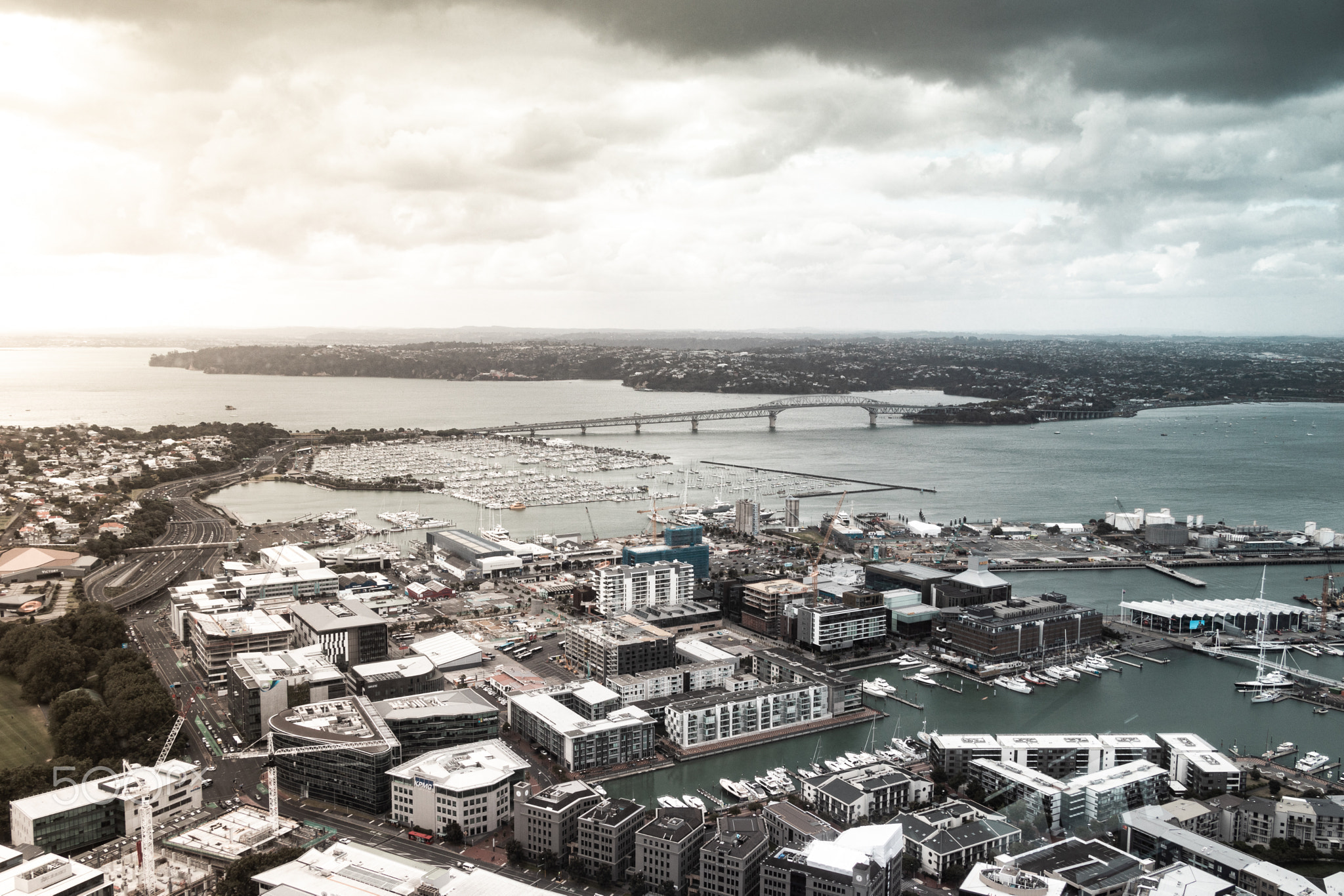 A north-west view of Auckland