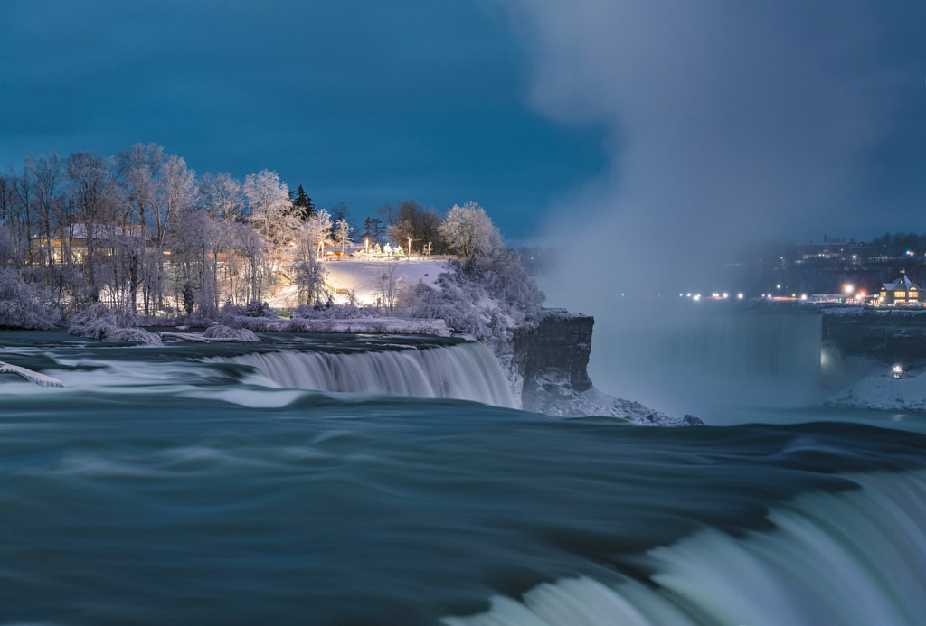 Wintry Waterfalls by David Dai on 500px.com